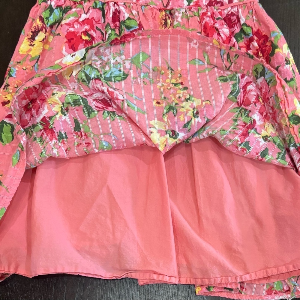 Zunie Girl Sleeveless Pink Floral Dress Size XL 14/16 - Picture 11 of 12